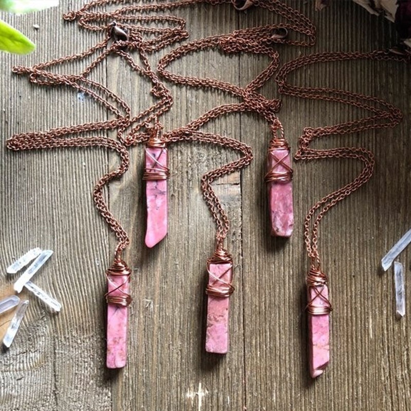 1pcs-Pink-Rhodonite-necklace-copper-jewelry-rhodochrosite-crystal-necklace-boho-necklace-heart-chakra-jewelry-3
