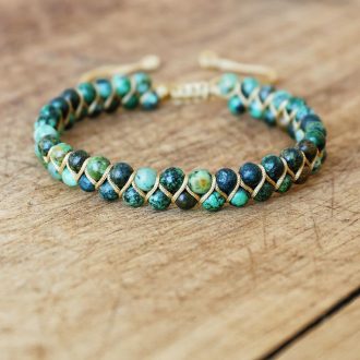 Natural Stone African Japser Bracelet