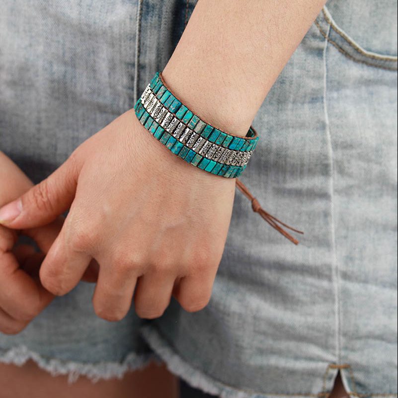 Handmade-Wrap-Bracelet-Turquoises-Antique-Metal-Beads-Weaving-Statement-Wristband-Bracelet-Teengirls-Jewelry-Gifts-for-Women-2