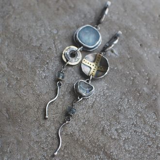 Indian Tribal Asymmetrical Long Dangle Earrings