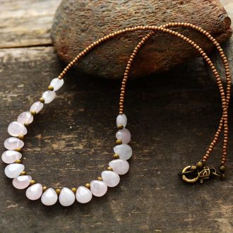 Natural Stone Statement Necklace