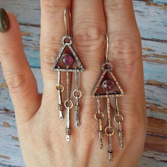 Vintage Hollow Triangle Dangle Earring