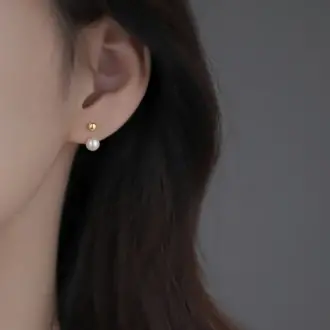 Back Hanging Pearl Earrings 3