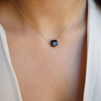 Natural Black Tourmaline Stone Pendant