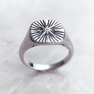 Vintage Star Signet Ring