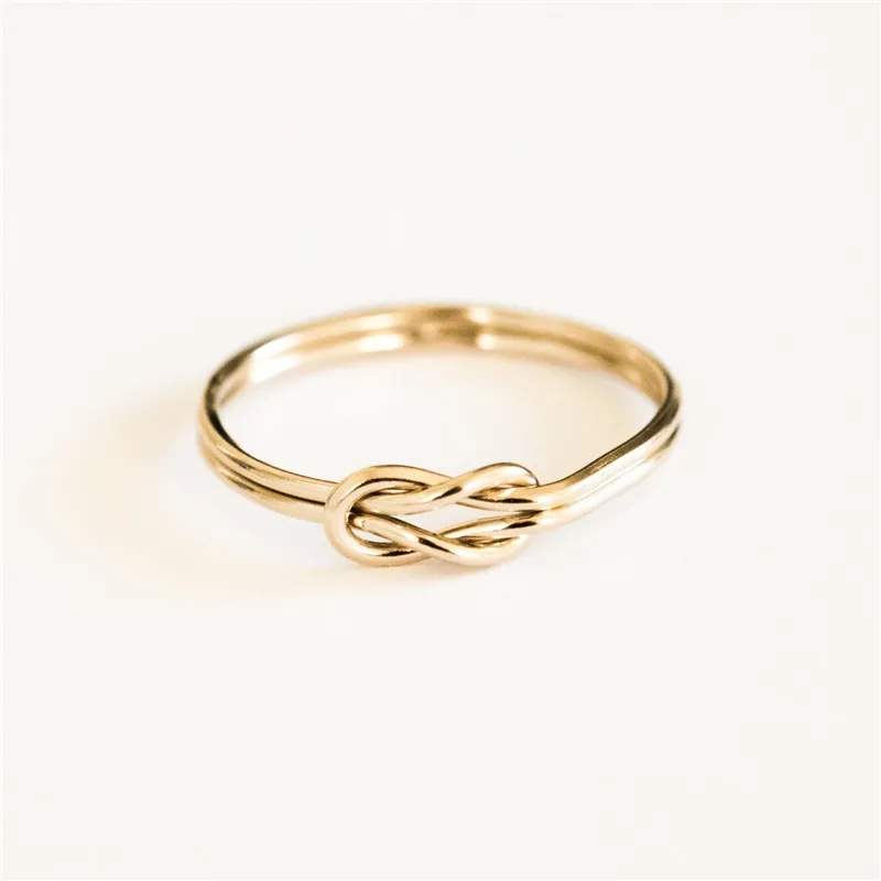 Gold Square Knot Ring