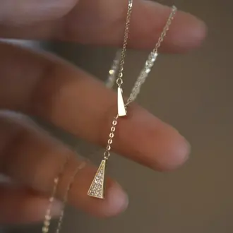 Creative Triangle Pendant Chain Necklace
