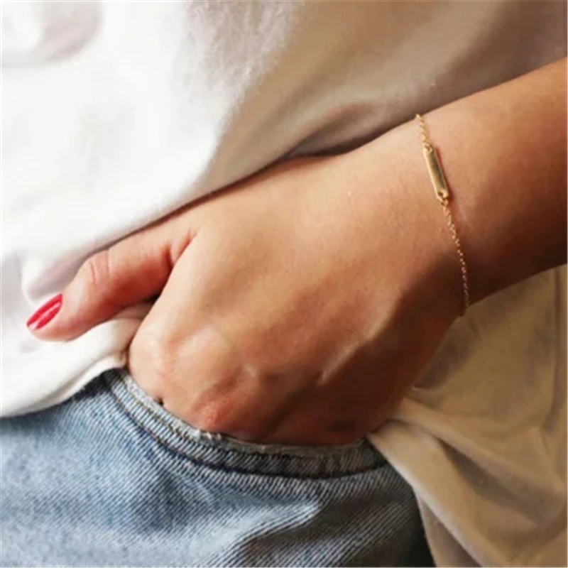Handmade Gold Filled Bar Bracelet - Image 3