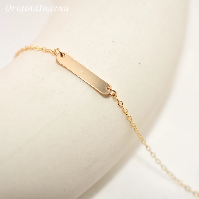 Handmade Gold Filled Bar Bracelet - Image 4