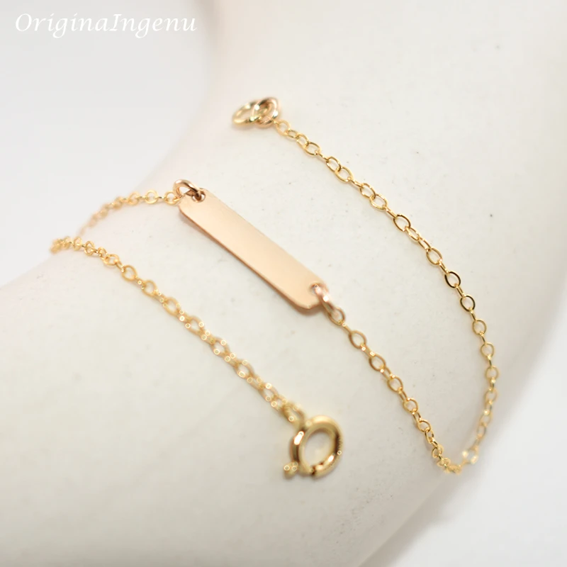 Handmade Gold Filled Bar Bracelet - Image 5