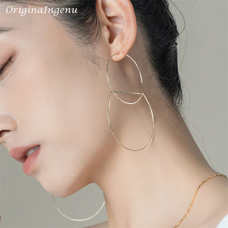 Double Gold Filled Hoop Earrings