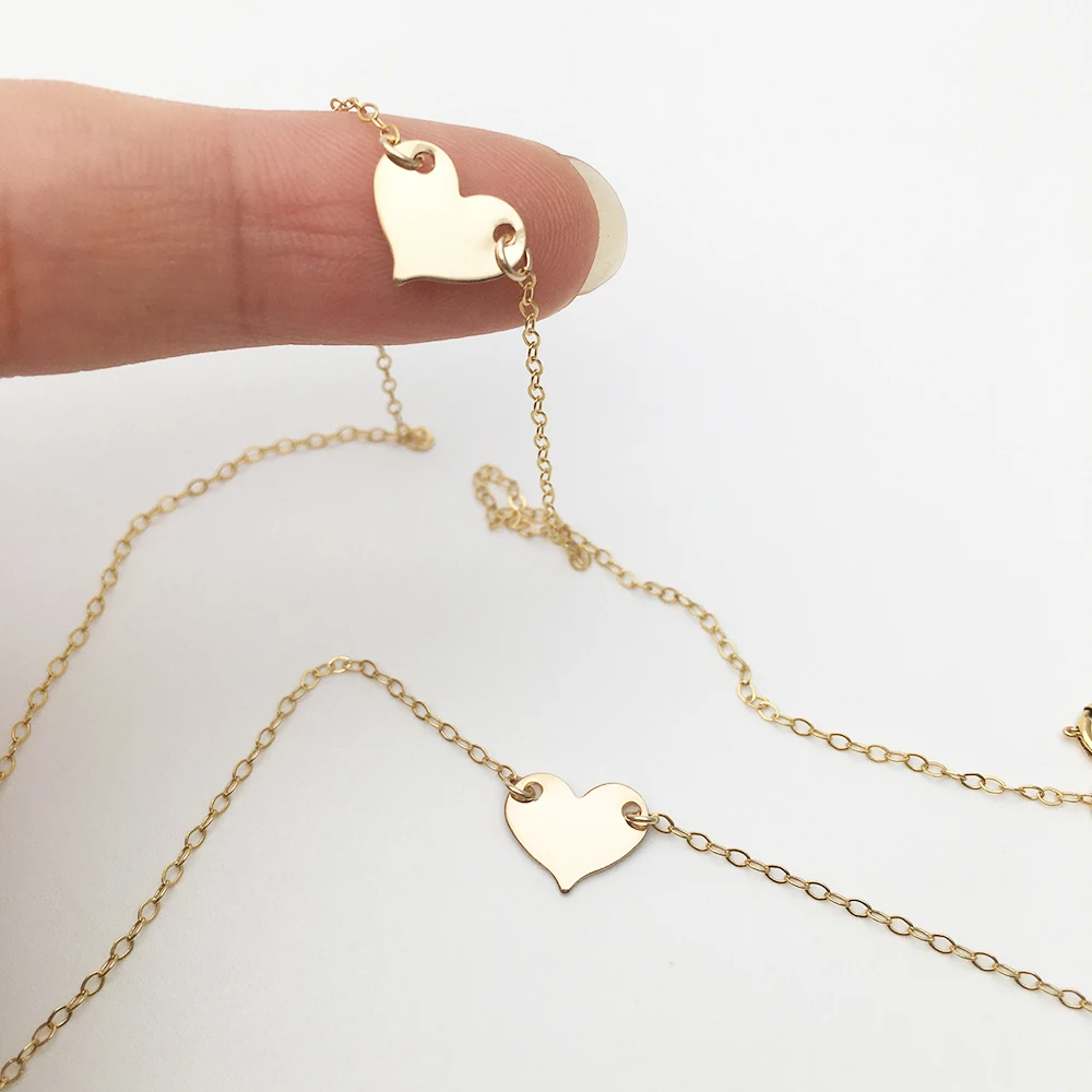 Gold Heart Shape Bracelet Handmade - Image 4