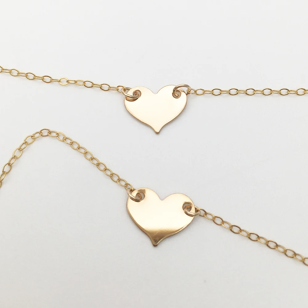 Gold Heart Shape Bracelet Handmade - Image 6