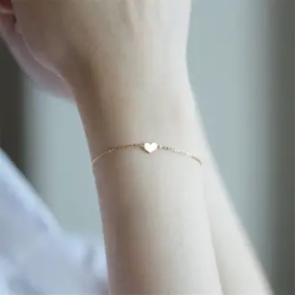 Simple Heart Chain Bracelet