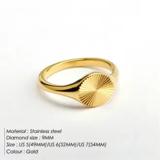 Wave Signet Ring For Women - 5
