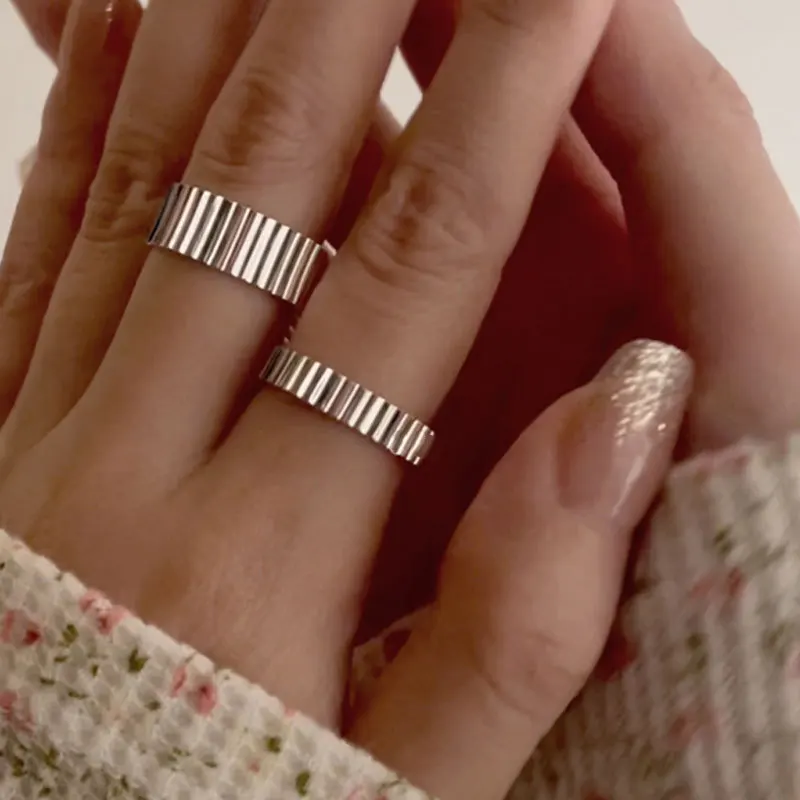 Handmade Irregular Surface Silver Ring