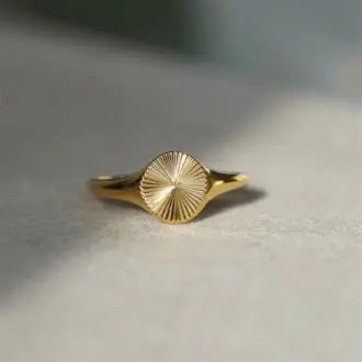 Wave Signet Ring For Women