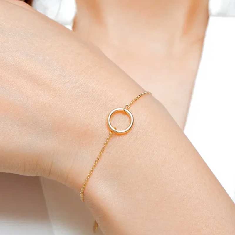 Gold Circle Handmade Bracelet