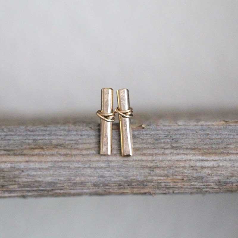14k Gold-Filled Bar Studs