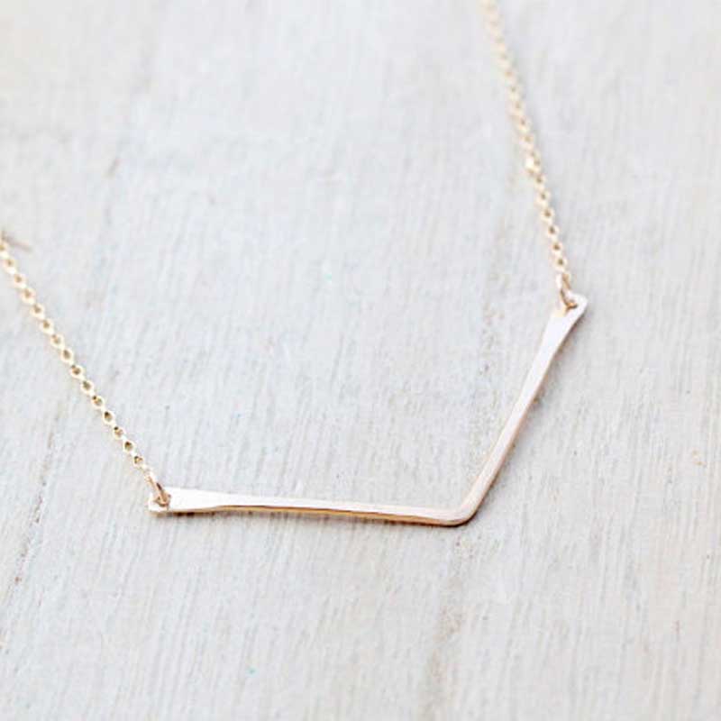 14k Gold-Filled Chevron Layering Necklace