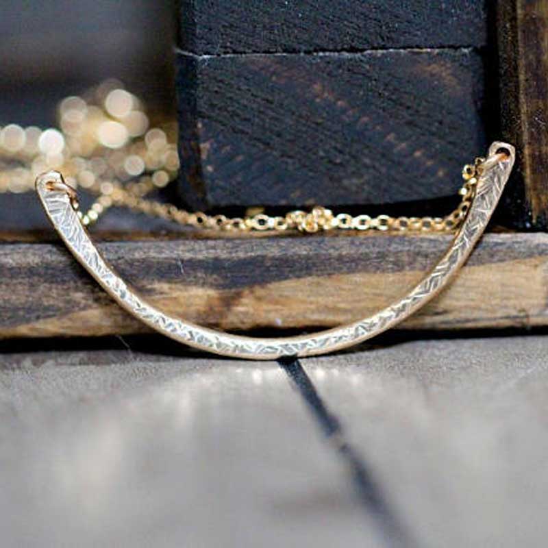 14k Gold-Filled Contour Arc Necklace
