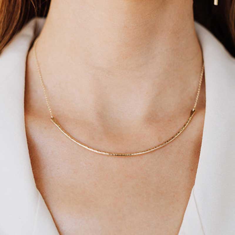 14k Gold-Filled Contour Collar Necklace