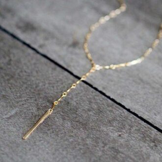 14k Gold-Filled Bar Lariat Style Y-Necklace
