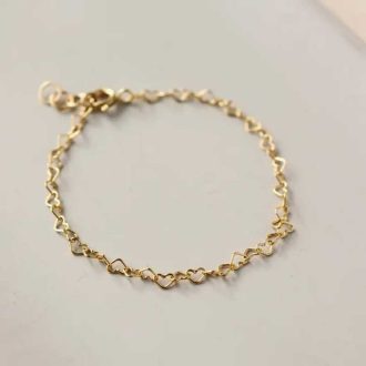 14k Gold-Filled Heart Bracelet