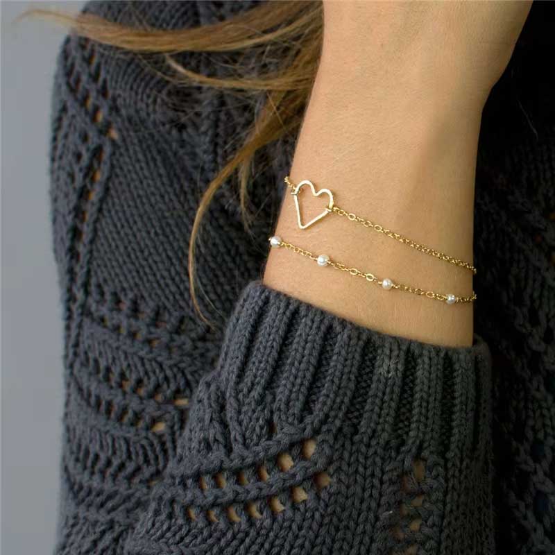 14k Gold-Filled Heartlight Charm Bracelet