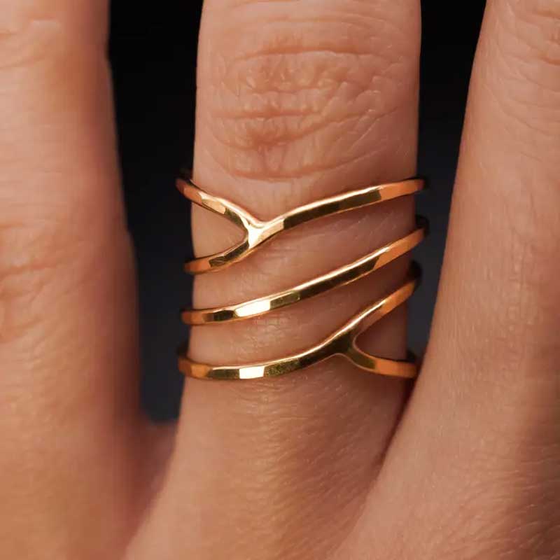 14k Gold-Filled Large Curved Wraparound Ring
