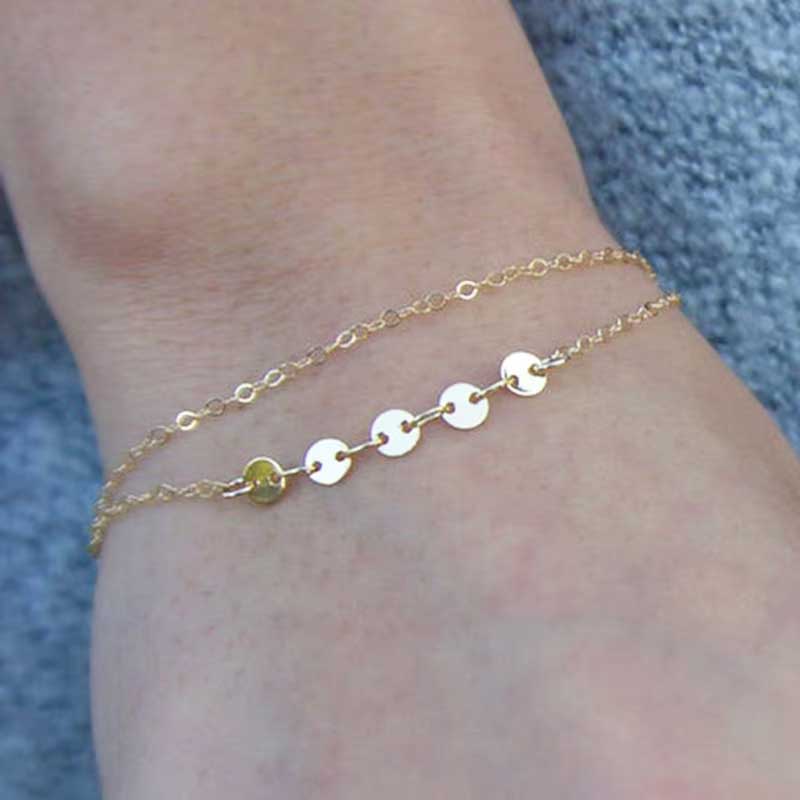 14k Gold-Filled Luna Layered Coin Bracelet