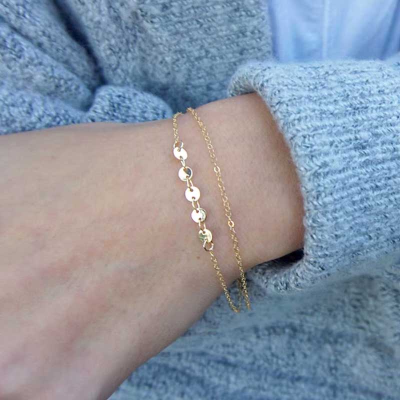 14k Gold-Filled Luna Layered Coin Bracelet