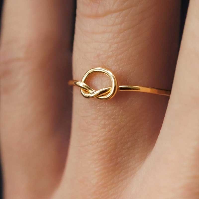14k Gold-Filled Medium Thick Open Knot Ring