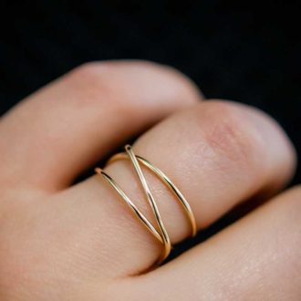 14k Gold-Filled Small Thin Wraparound Ring