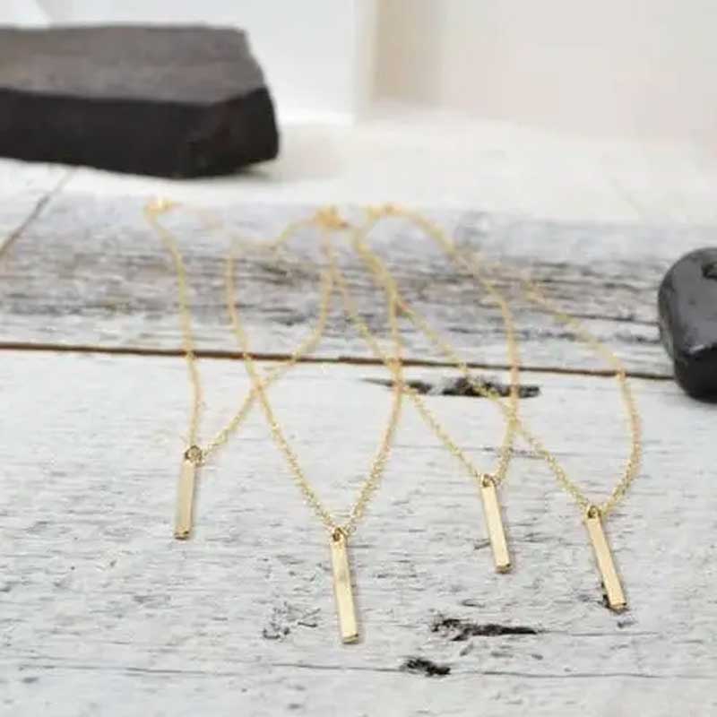 14k Gold-Filled Vertical Bar Necklace