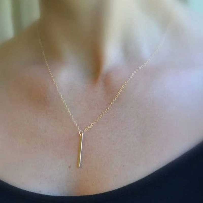 14k Gold-Filled Vertical Bar Necklace