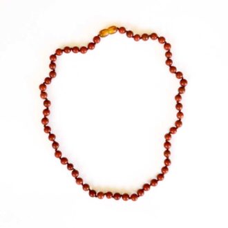 Red Jasper beaded necklace with natural gemstone beads designed for grounding and balance