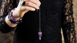 amethyst bracelets for spiritual connection worn during a spiritual ritual